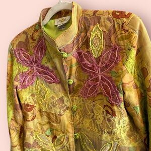 Vintage Sandy Starkman Floral Embellished Y2K Jacket